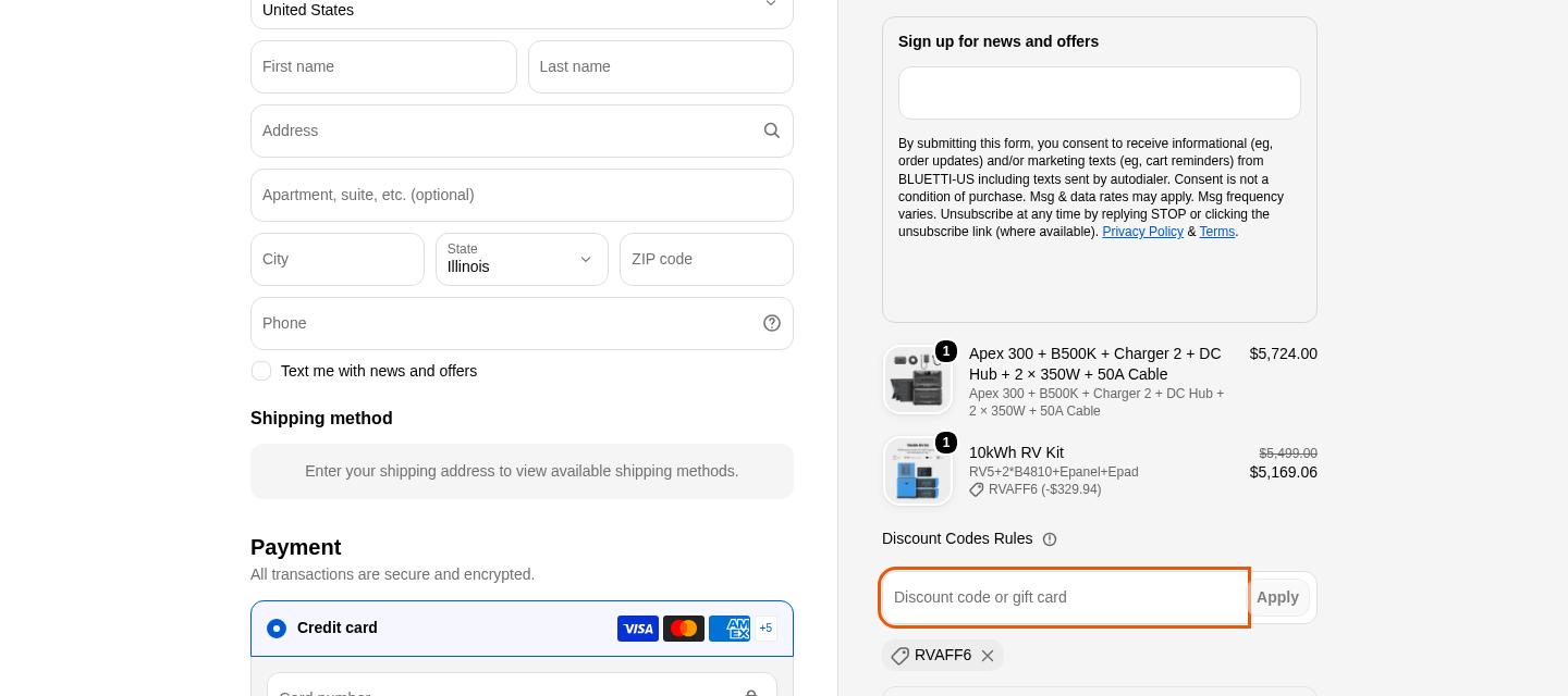 Bluetti checkout proof from Oct 19, 2026