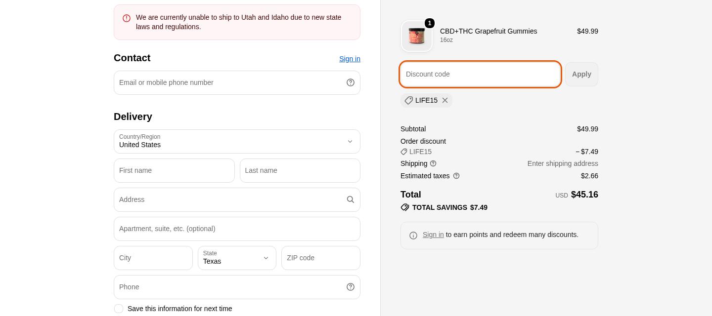 JustCBD checkout proof from Oct 6, 2026