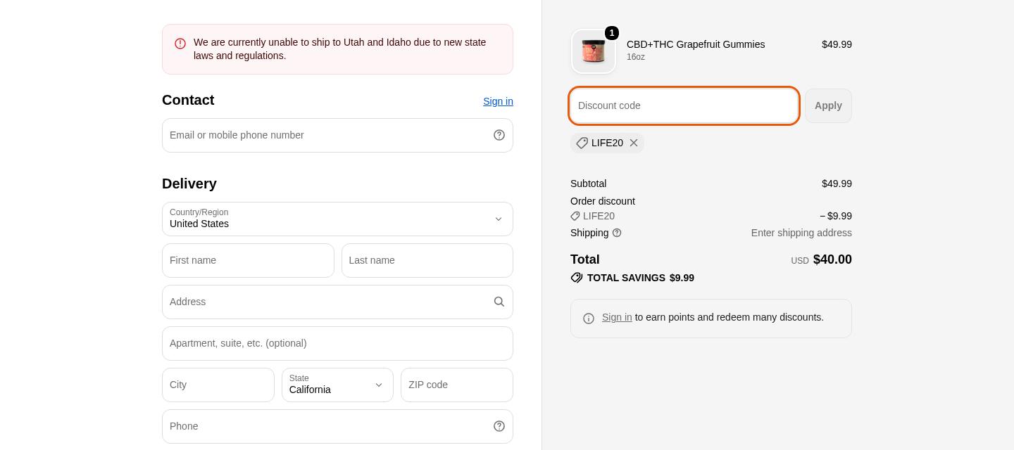 JustCBD checkout proof from Oct 7, 2026