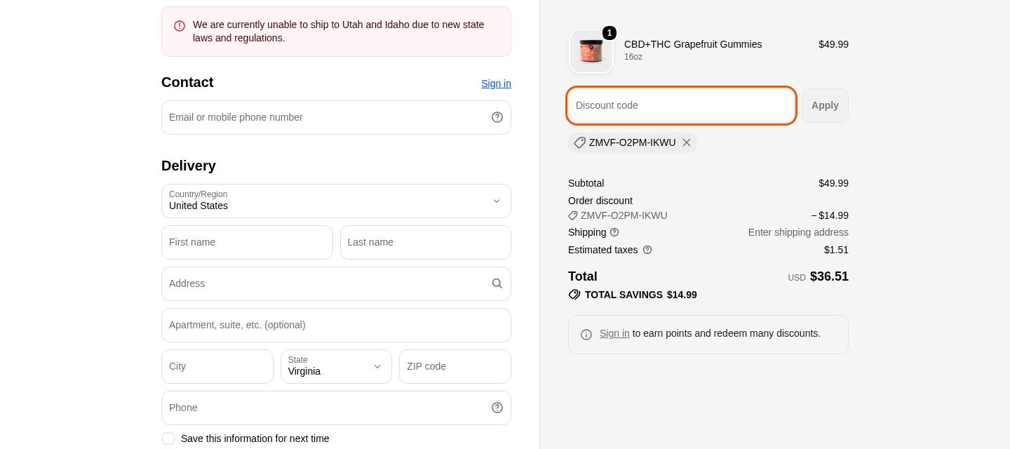 JustCBD checkout proof from Oct 12, 2026