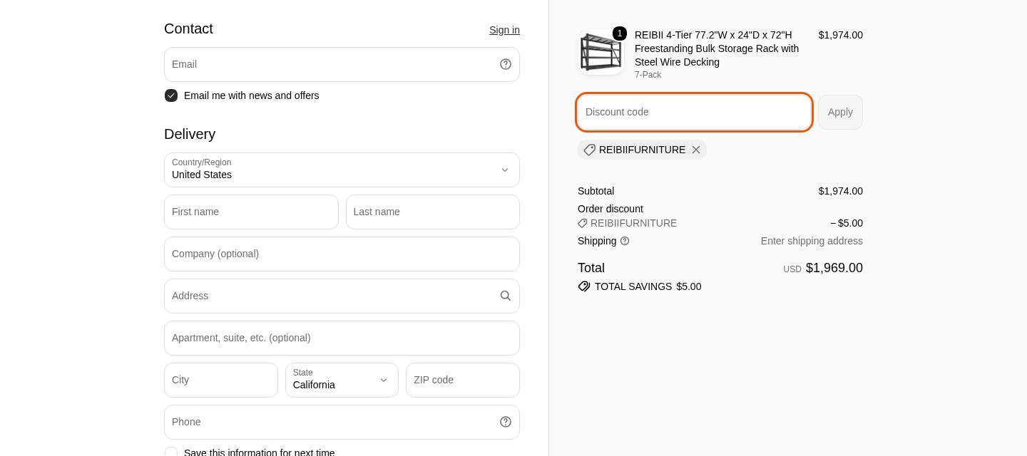 Reibii checkout proof from Oct 8, 2026