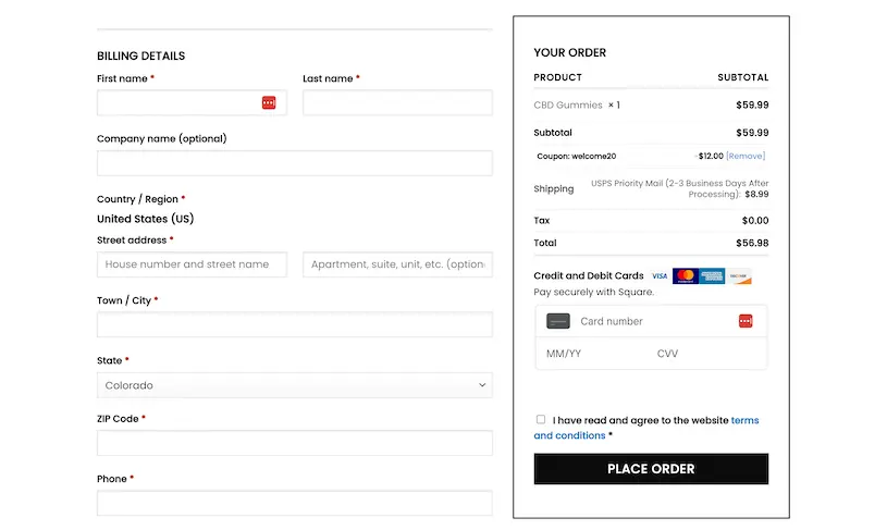 Redeeming TryThecbd Coupon